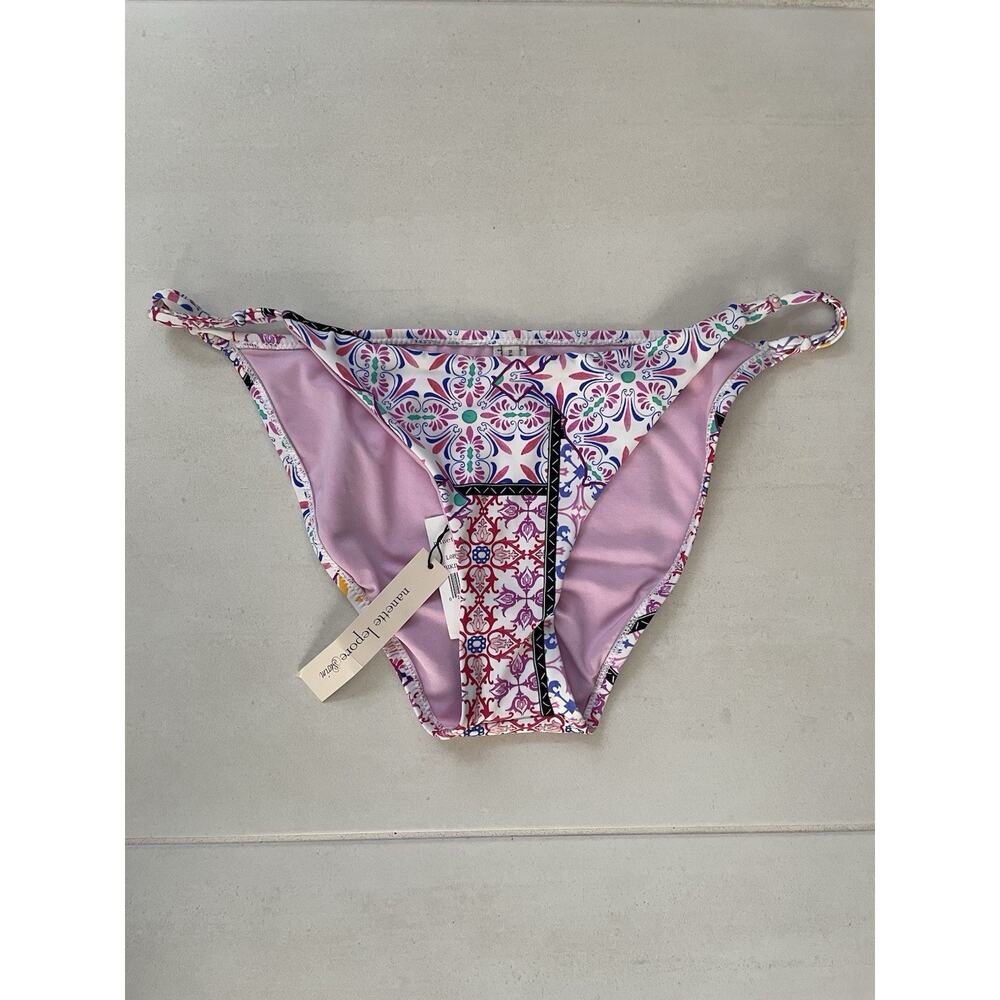 Nanette Lepore Swim Bikini Bottom Patchwork Print Beach Summer Pool